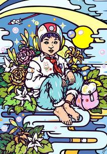 90年代吃瓜插画视频,重温经典网络文化瞬间